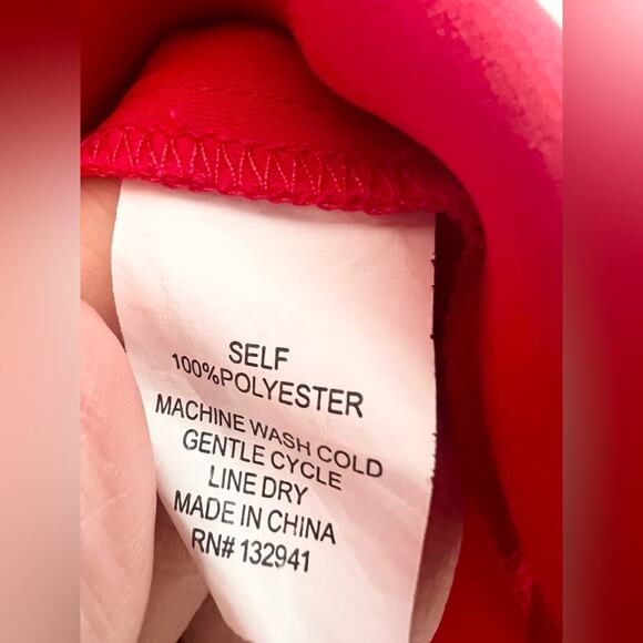 Amanda Uprichard Queens dress Macintosh red halter swing short Valentine’s Day M - Picture 6 of 11